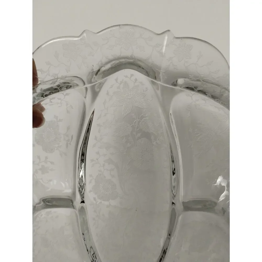 Vintage Cambridge Elegant Glass 5 Compartment Relish Celery Dish